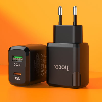 Home Charger | 20W | PD | QC3.0 — Hoco N5 — Black