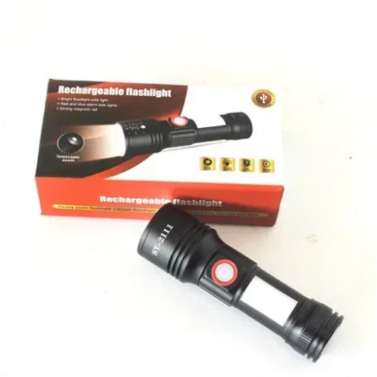 Фонарик ручной аккумуляторный с USB С,  ZOOM, и магнитом  — SY-2111