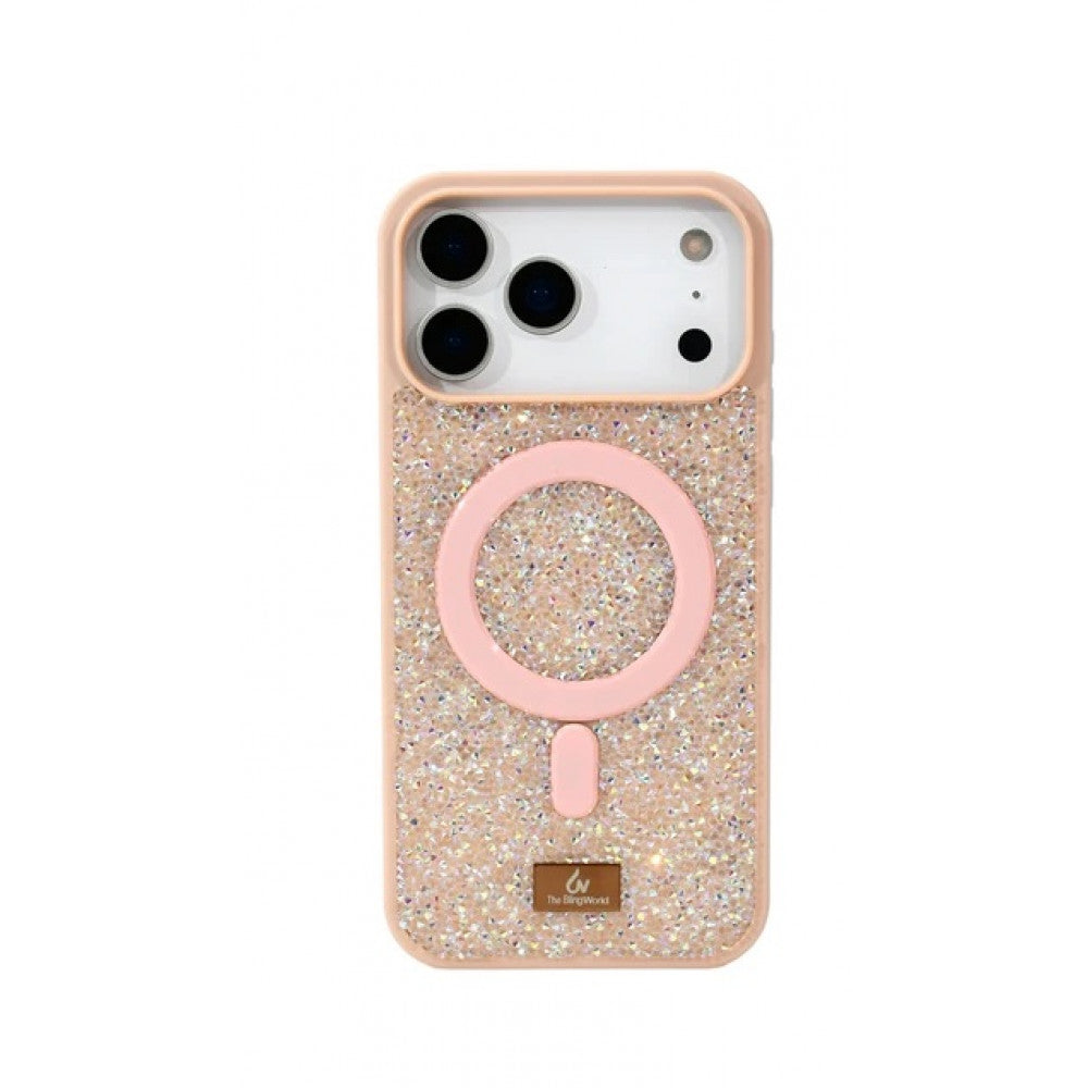 Накладка Чехлы Bling World Rock Case With MagSafe — iPhone 17 Pro — Rose Gold