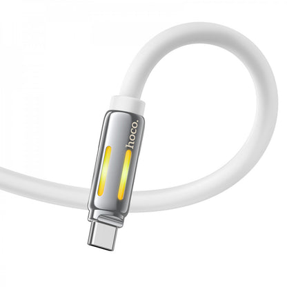 Кабель Silicone Cable USB C to C 60W (1m) — Hoco U136 — White