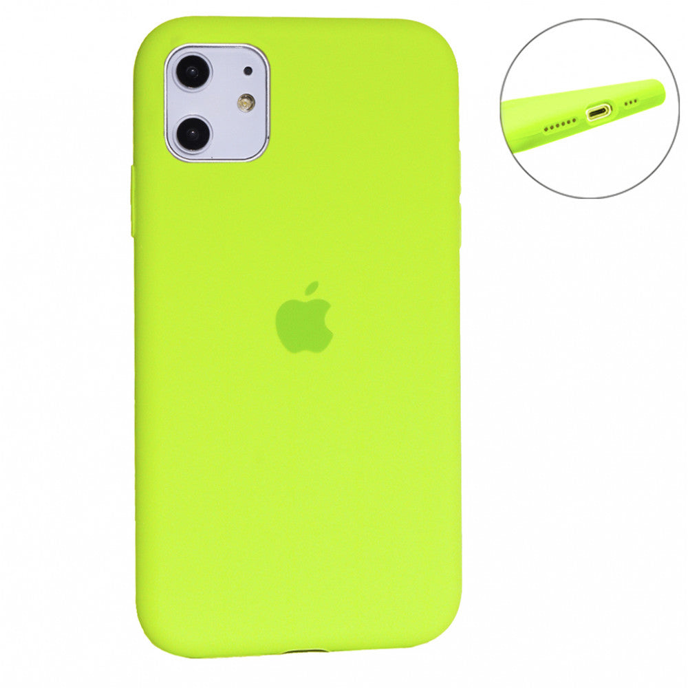 Original Silicone Case Full Size iPhone 11 — Neon Green (60)