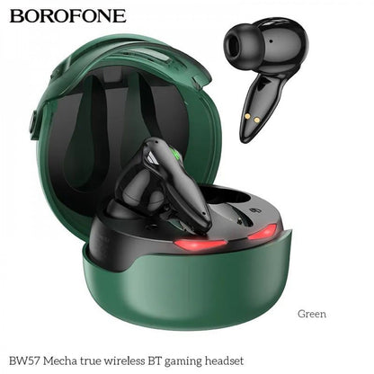 Bluetooth гарнітура TWS — Borofone BW57 Mecha — Green