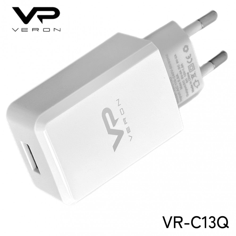 Home Charger | 18W | 1U — Veron VR-C13Q — Black