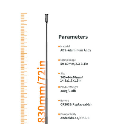 Monopod Tripod C10 | 1.83m | Button Bluetooth  aluminium alloy rod