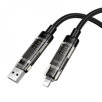 Кабель 3 in 1 ( L , M , С ) 2A (1m) Hoco U151