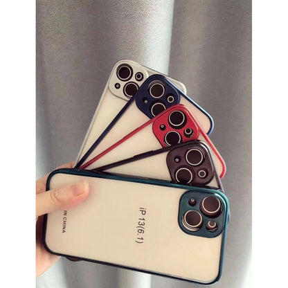Electroplating TPU Case with Camera Lens protector iPhone 13 6.1" — Black