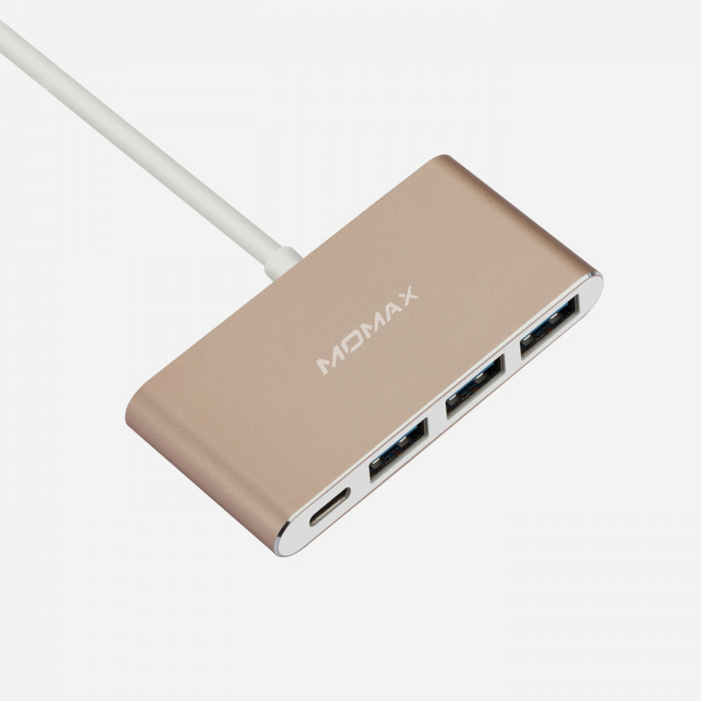 HUB USB C To 4 USB ( 0.1m)  Momax (DHC1L) Gold