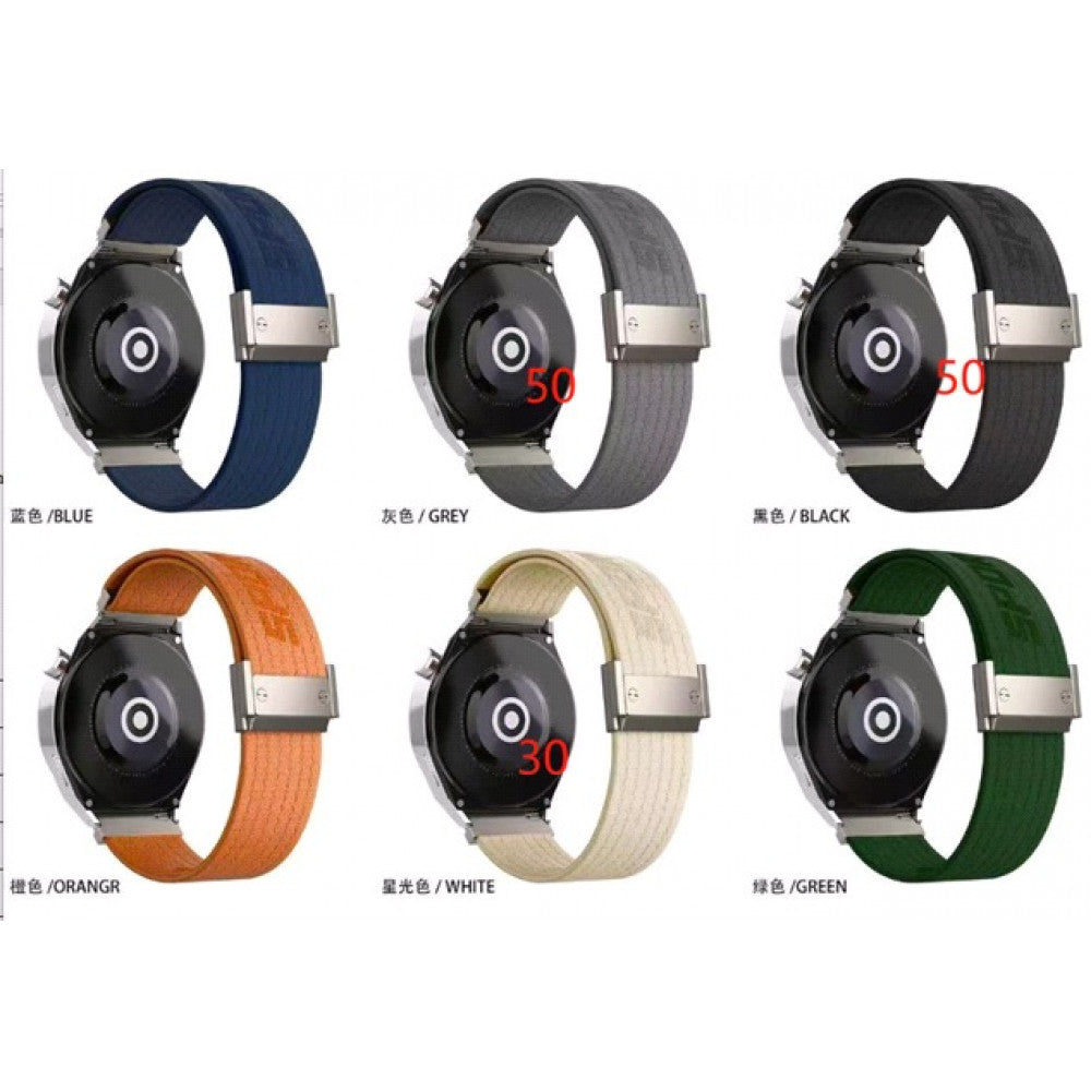Ремінець Nylon Metal Lock Універсальний 22 mm — Black