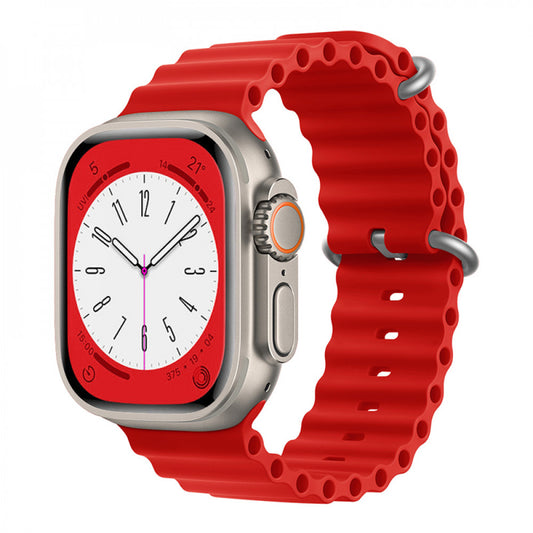 Ремінець Ocean Band Design Apple Watch 42 mm 44 mm 45 mm 49 mm — Red