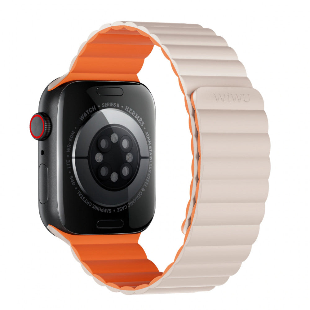 Ремінець Wiwu Wi-WB001 — Apple Watch 42 | 44 | 45 | 49 mm — Starlight & Orange