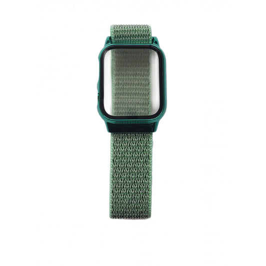 Ремінець Nylon with protective case Apple Watch 42 mm 44 mm 45 mm 49 mm — Green