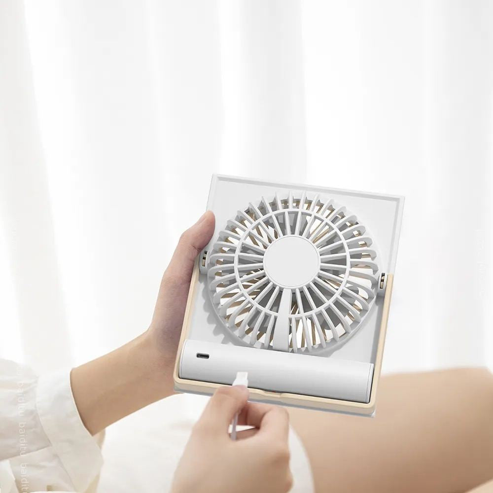 Портативный мини вентилятор WT-L19 - 1200 mAh — White