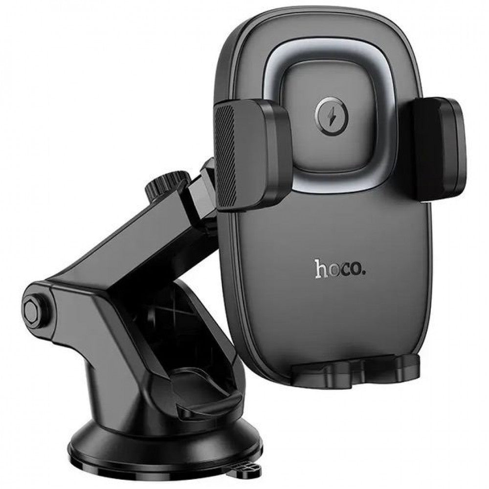 Автодержатель раздвижной на присоске с беспроводной зарядкой — Hoco HW32