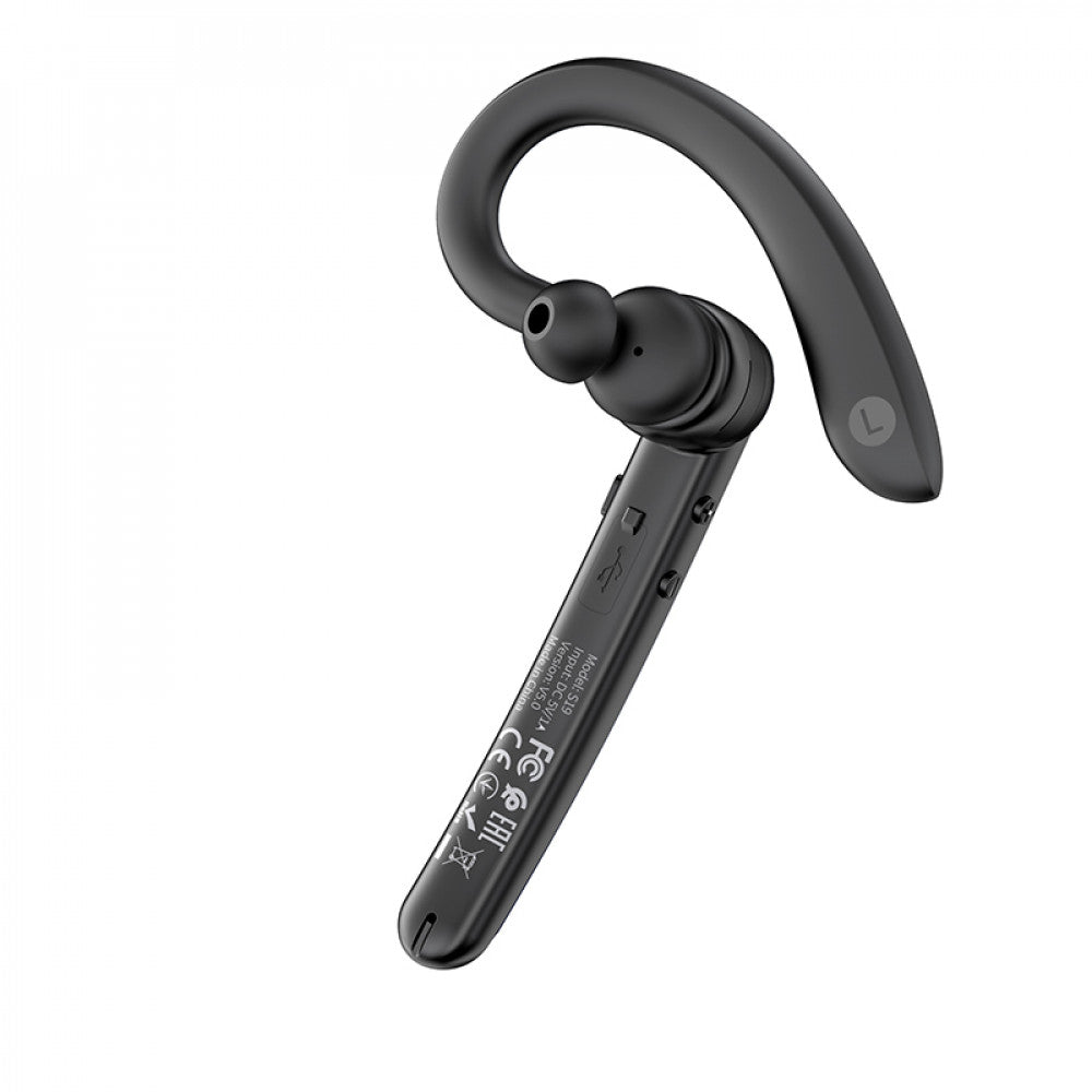 Bluetooth Headset — Hoco S19 — Metal Gray