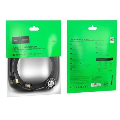 Hoco US07 General pure copper flat network cable(L=5M)