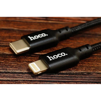 Кабель USB C to Lightning 20W PD (2m) - Hoco X14 Double Speed ​​- Black