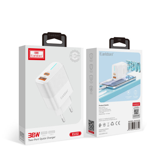 Home Charger | 20W | PD | 1U — Earldom ES-EU32C