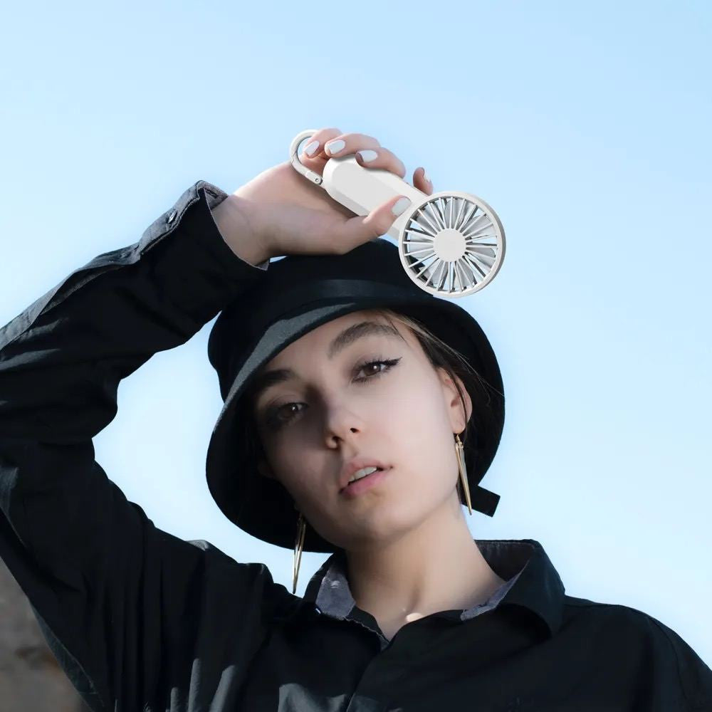 Портативный мини вентилятор GL-A8 - 800 mAh — White