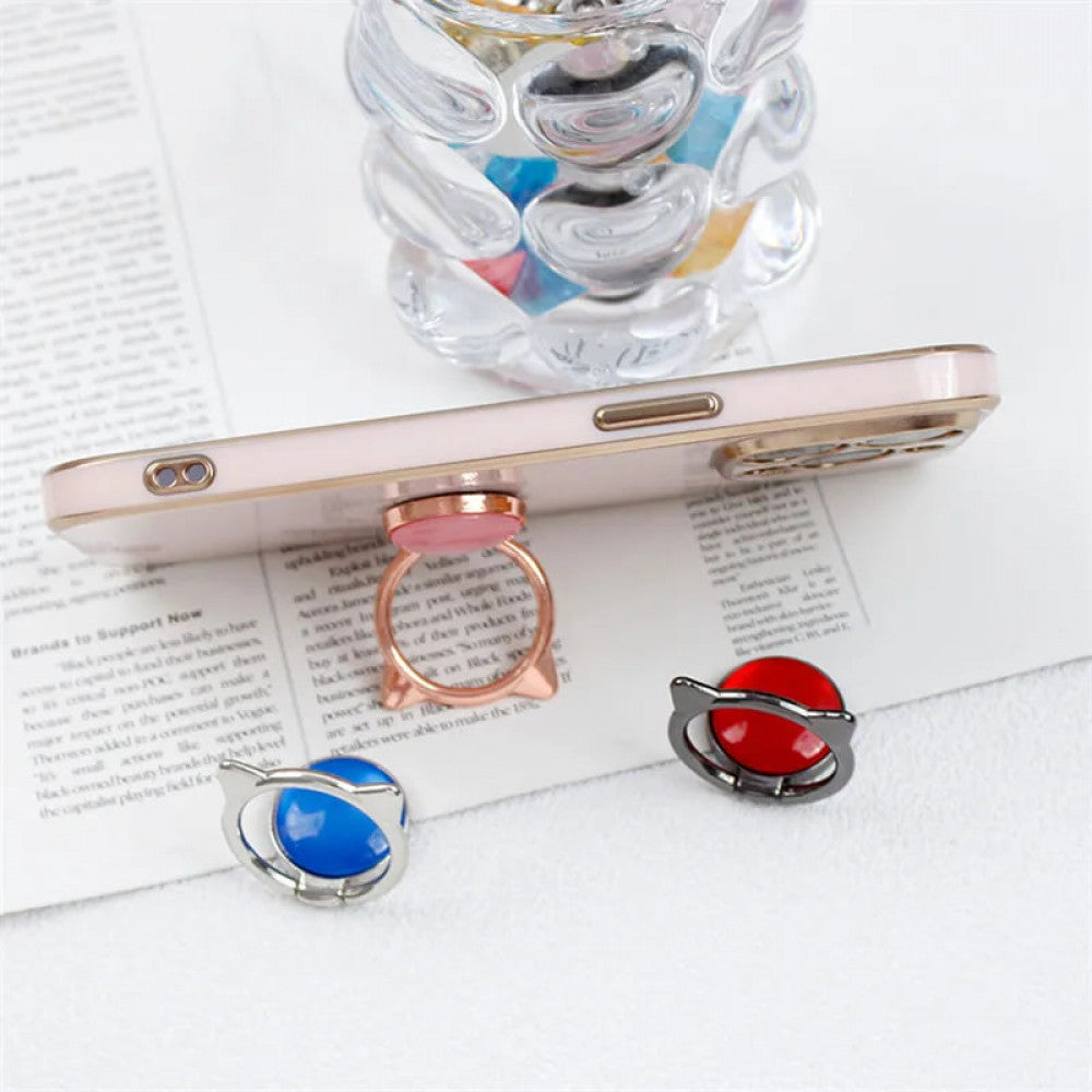 Кольцо держатель « Cat Ear » — Orange & Rose Gold