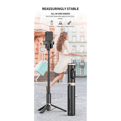 Monopod Tripod Q12 | 0.723 mm Hidden Design Reinforced Bluetooth Tripod Selfie Stick(Aluminium Alloy)