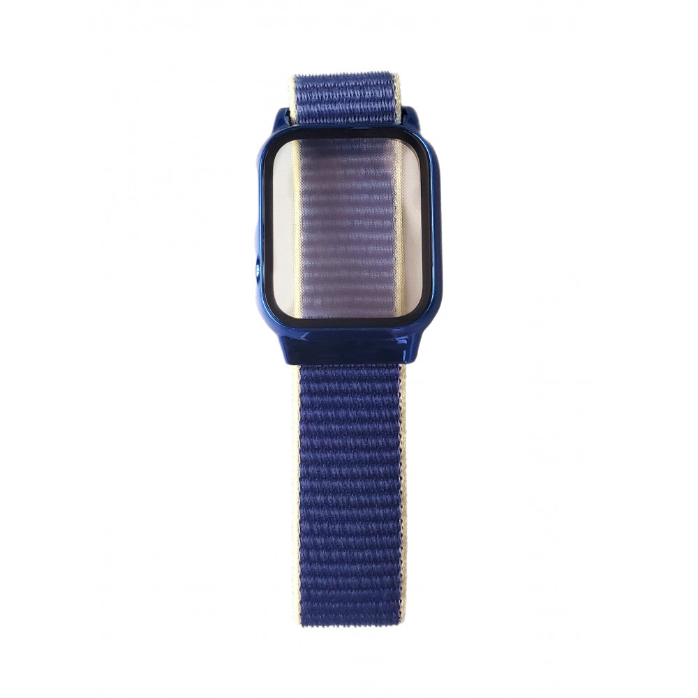 Ремінець Nylon with protective case Apple Watch 42 mm 44 mm 45 mm 49 mm — Dark Blue