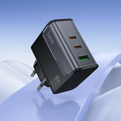 Home Charger 70W 2PD QC 3.0 Hoco CS75A — Black