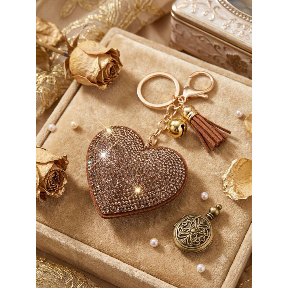 Брелок Swarovski Color Heart — Brown