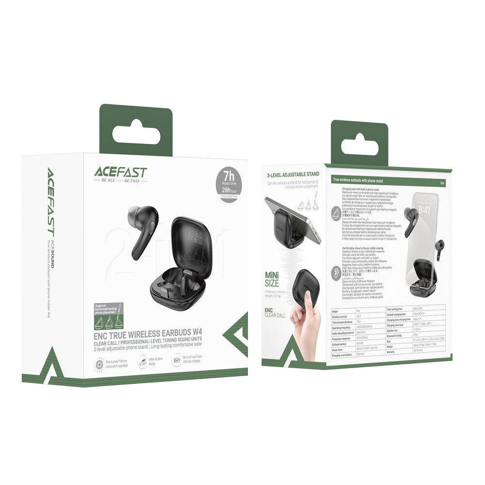 Беспроводные TWS-наушники Acefast W4 - Black
