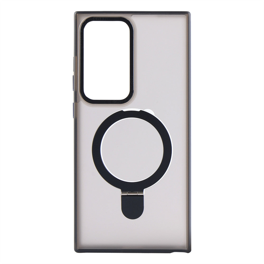 Накладка Чехлы Matte Guard Ring Case With MagSafe Samsung S25 Plus — Black