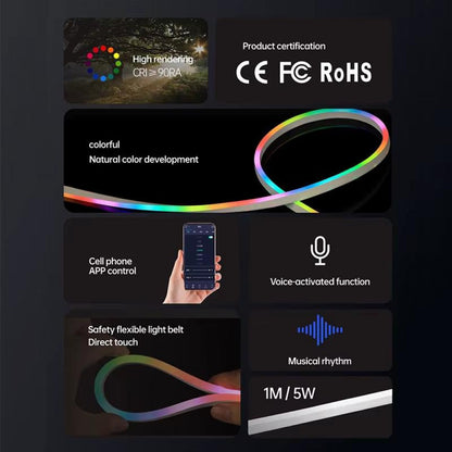 LED лента RGB Neon Rope 10м c пультом 5V