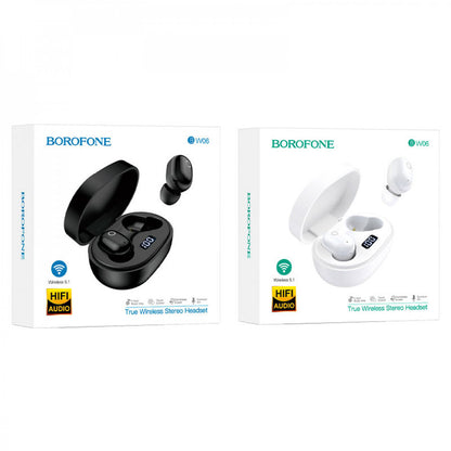 Bluetooth гарнітура TWS — Borofone BW06 Manner — Black