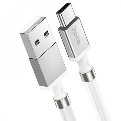 Кабель USB C 2.4A (1m) Hoco U91 Magnetic — White