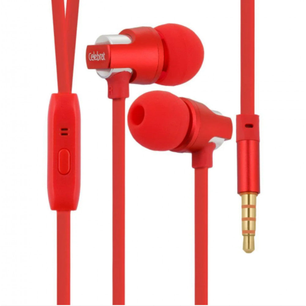 Навушники з мікрофоном 3.5mm  Celebrat C8 — Red