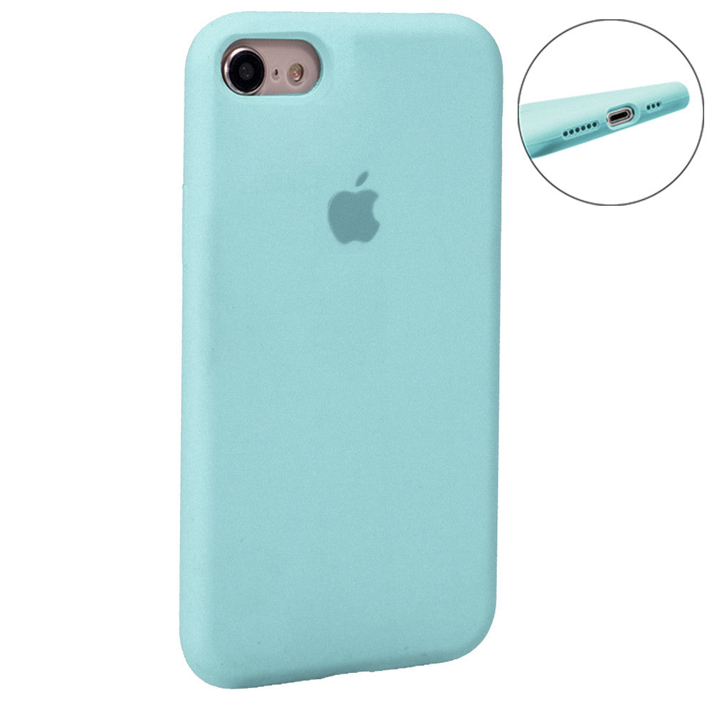 Original Silicone Case Full Size iPhone 7 ; 8 ; SE 2020 — Blue Bird Feather