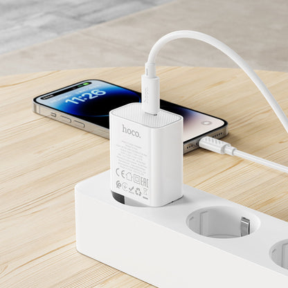 Home Charger 20W PD3.0 C to Lightning Cable (1m) Hoco C143A