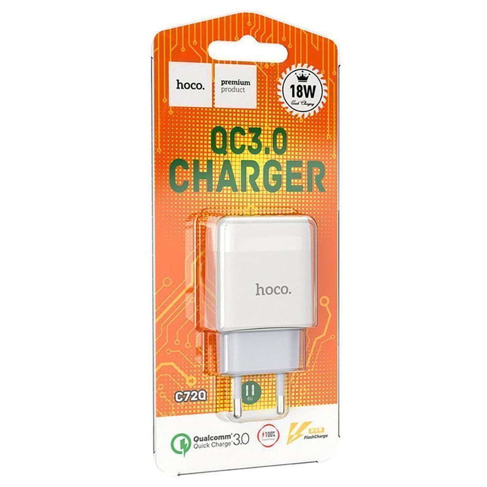 Home Charger | 18W | QC3.0 — Hoco C72Q — White