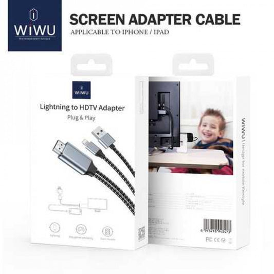 Lightning Hdmi Cable HDTV (1m) WiWU X7L — Gray
