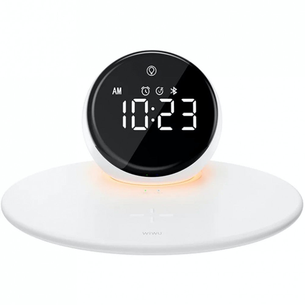 Беспроводное зарядное устройство WIWU Wi-W017 15W 3in1 Wireless Charger+Digital Alarm+Bluetooth Speaker