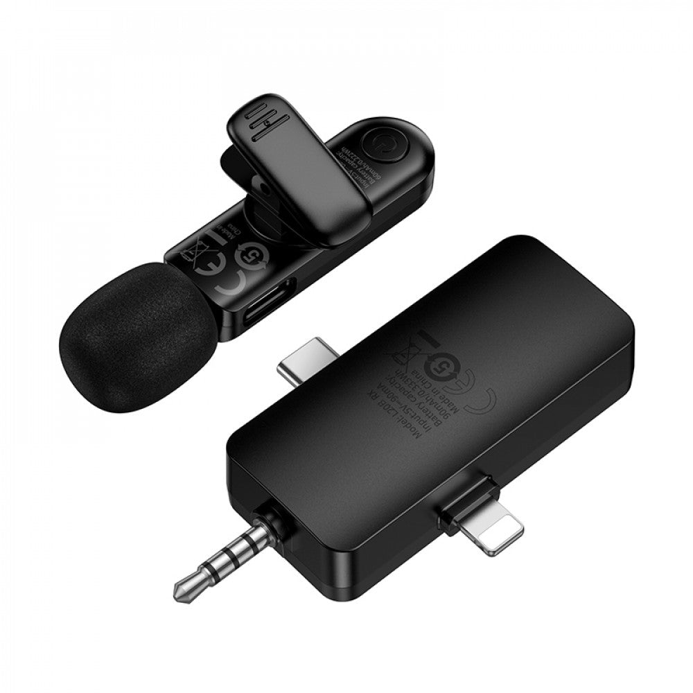 Wireless Digital Microphone — Hoco L20B (iP/Type-C/3.5)