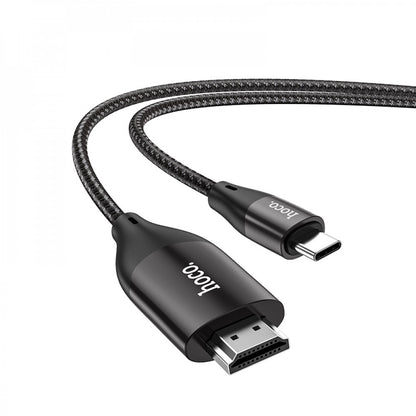 USB C to HDMI Cable (2m) — Hoco UA16 HD on screen — Metal gray
