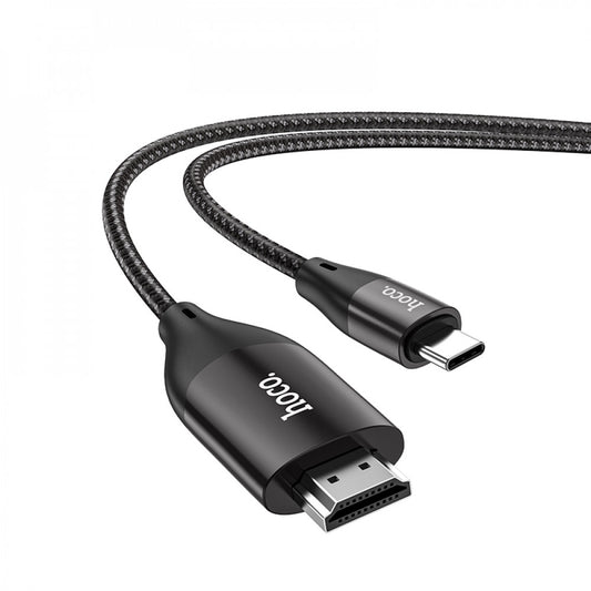 USB C to HDMI Cable (2m) — Hoco UA16 HD on screen — Metal gray