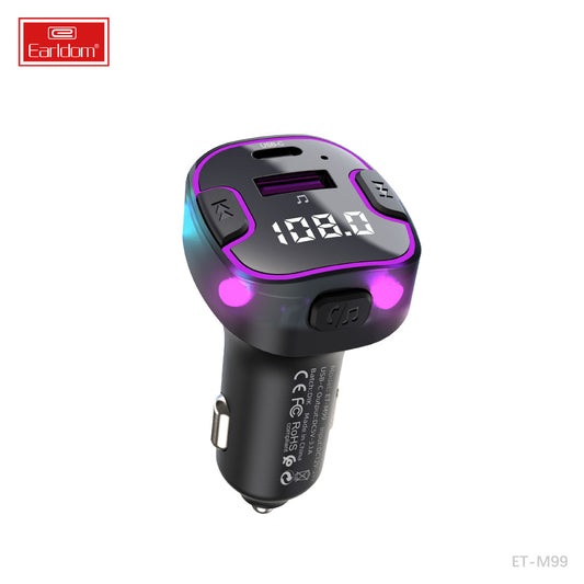 Fm Modulator MP3 Car Charger 3.0A 1U 1C Earldom ET-M99
