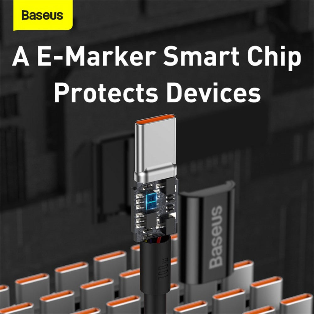 Кабель USB C to C 100W PD (2m) Baseus (CATYS) — CATYS-C01 Black