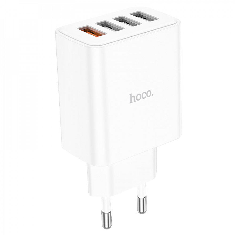 Home Charger | 28.5W | 4U | QC3.0 — Hoco C102A — White