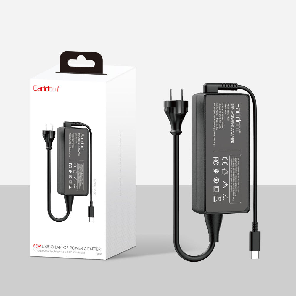 Adapter USB C To Laptop power 65 Watt Earldom ET-PA01 UK