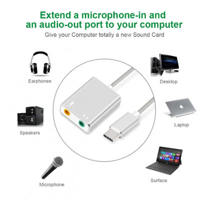 Adapter USB C To Sound Card