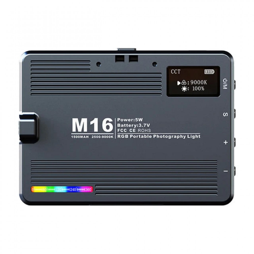 Накамерный видеосвет LED RGB — M16