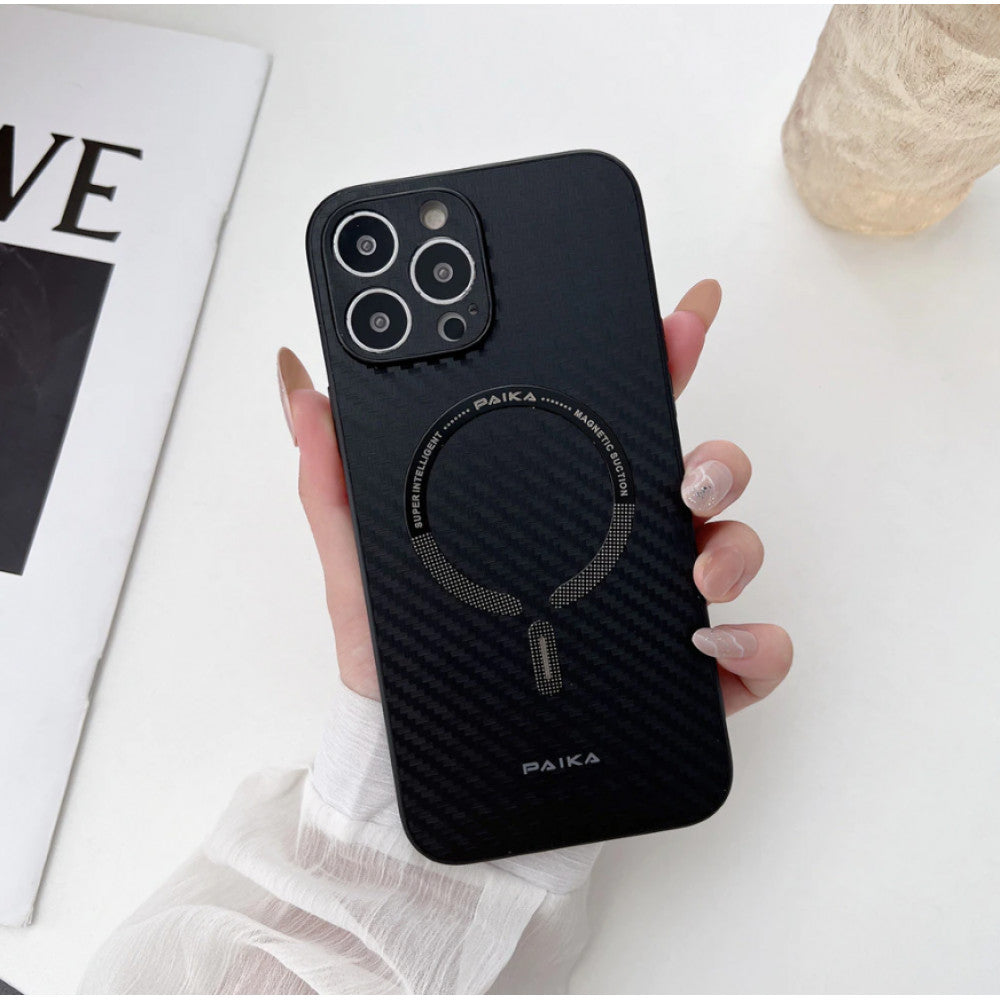 Carbon case with magsafe iPhone 14 Plus — Black