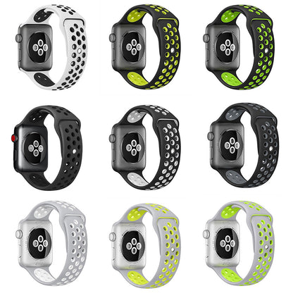 Ремінець Sport Nike Apple Watch 38 mm 40 mm 41 mm — Black & Green