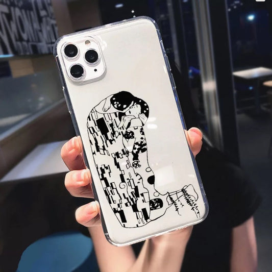 Abstract geometric art line TPU case iPhone 13 Pro 6.1" — Heart 2